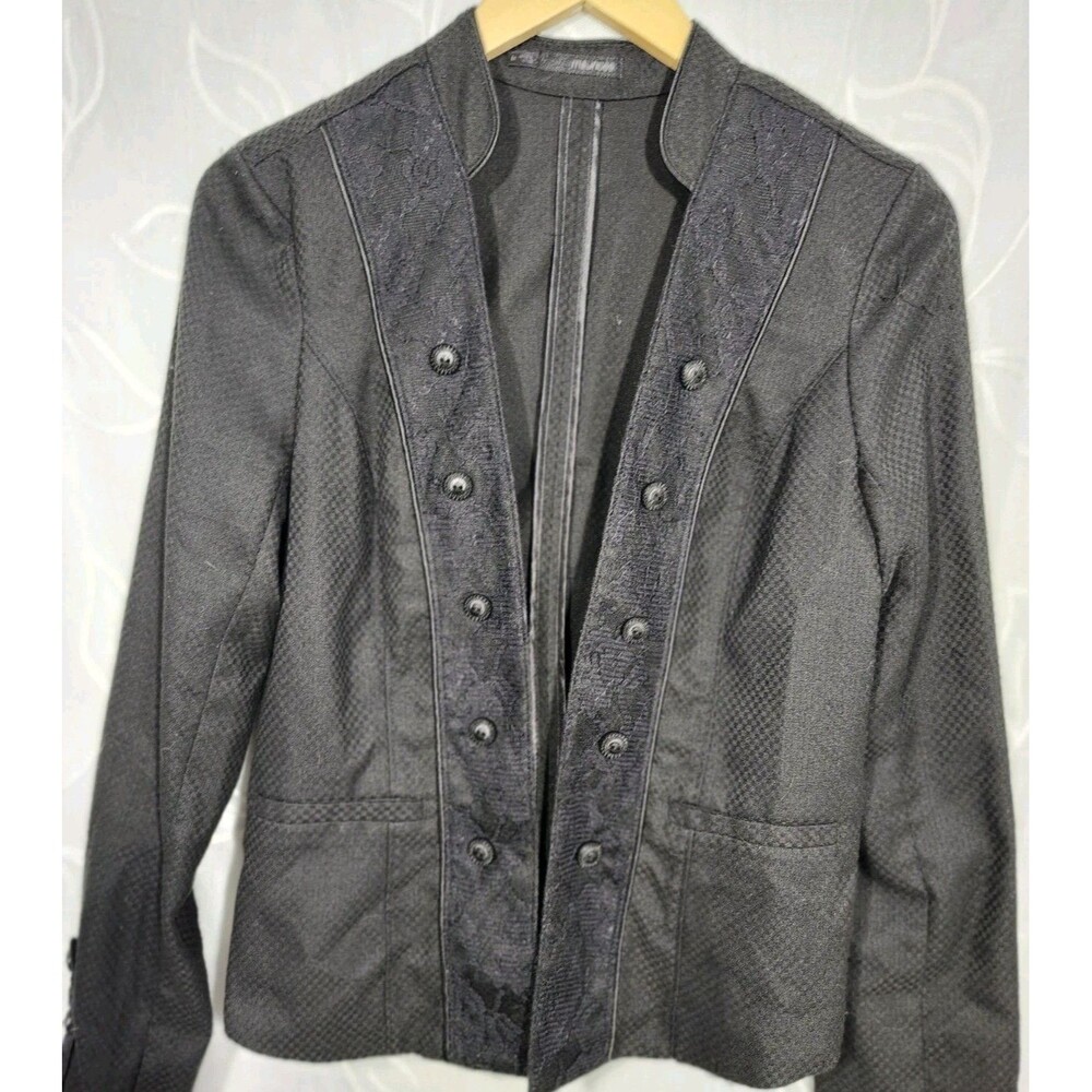 Maurices Women's Black Jacket Steampunk Victorian Gothic Military Style Medium - Picture 6 of 12